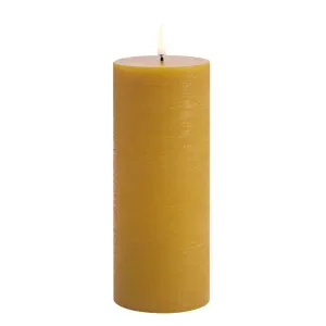 Uyuni stompkaars pillar candle curry yellow 7,8 x 20,1 cm